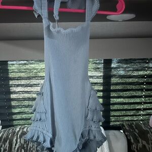 Blue Ruffled Kids Dress